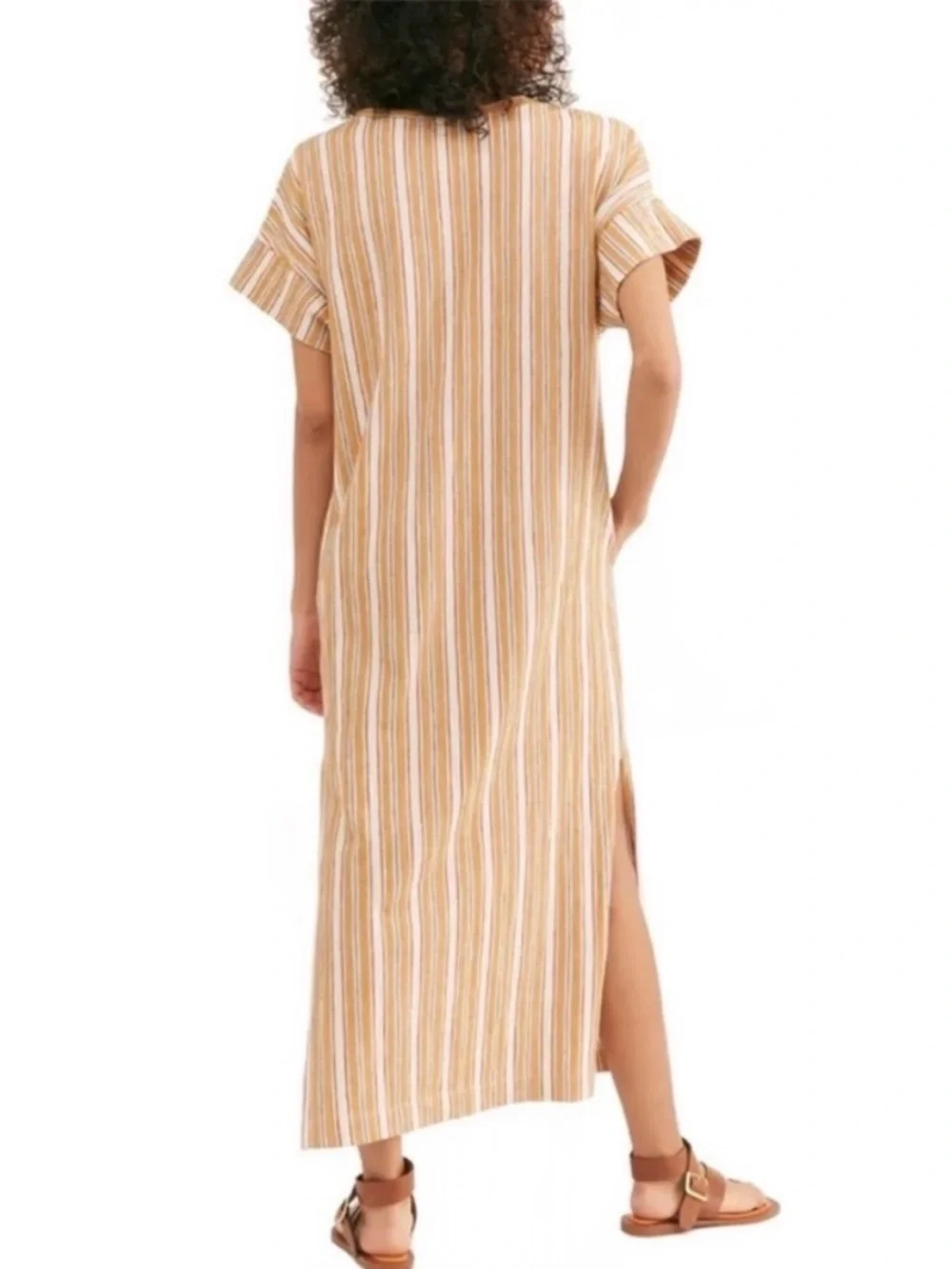 Free People Beach Endless Summer Marguerite Tee Maxi Dress Sand Combo Size Small